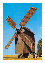 Carte postale du moulin  vent de Ouarville en Beauce
