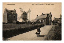 Carte postale moulin de Saint Briac - France