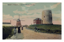 Carte postale moulin  vent - Saint-Aubert - Nord - France