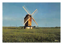 carte postale moulin a vent des huttes - Gravelines - Nord - France