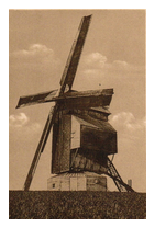 Carte postale moulin  vent  - Merckeghem - Nord  - France
