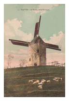 Carte postale moulin de la montagne - Watten Flandres - Nord - France