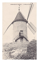 carte postale moulin  vent - Romanche thorins - Sane et Loire - France