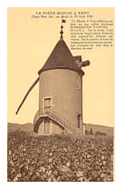 carte postale moulin  vent - Romanche thorins - Sane et Loire - France