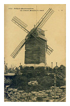 Le moulin Blute fin sur la bute montmartre à Paris