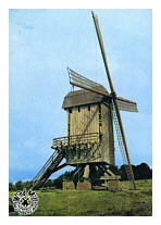 Carte postale du moulin  vent de Naours dans la Somme