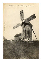 Carte postale du moulin  vent de la montagne Etais